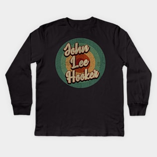 Circle Retro Vintage John Lee Hooker Kids Long Sleeve T-Shirt